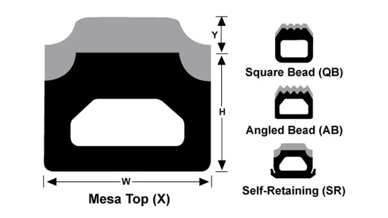 Pneuma-Seal® Type 10, These heavy duty channel profiles can seal against high differential pressures but the sealing gap must be relatively small