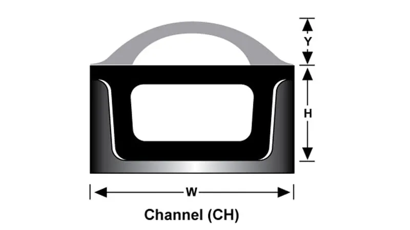 Pneuma-Seal® Type 7, These channel style profiles handle heavy duty lifting and/or gripping applications